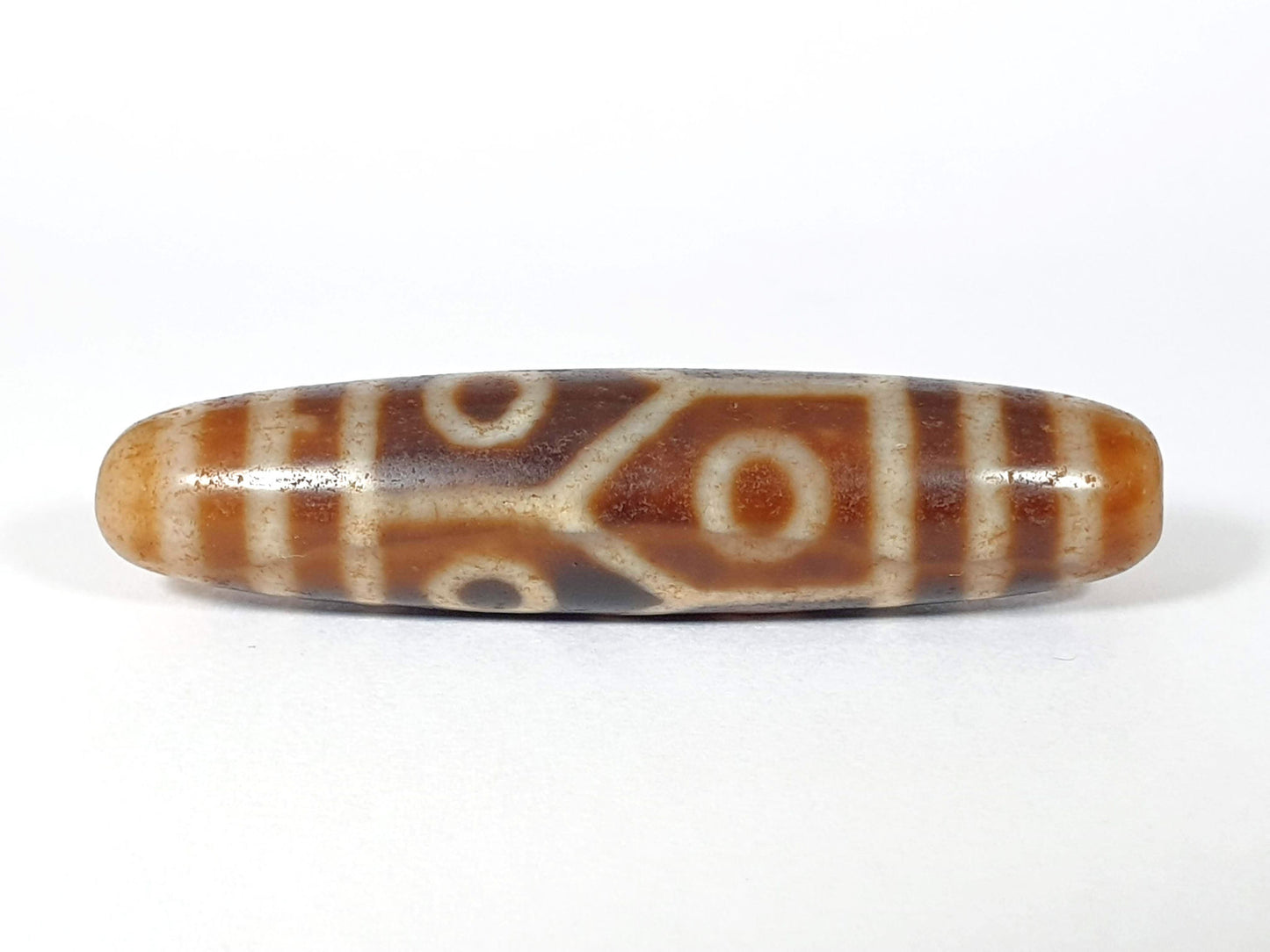 N-FA-062026-6EL angled view, warm tone variation, new bead, agate 