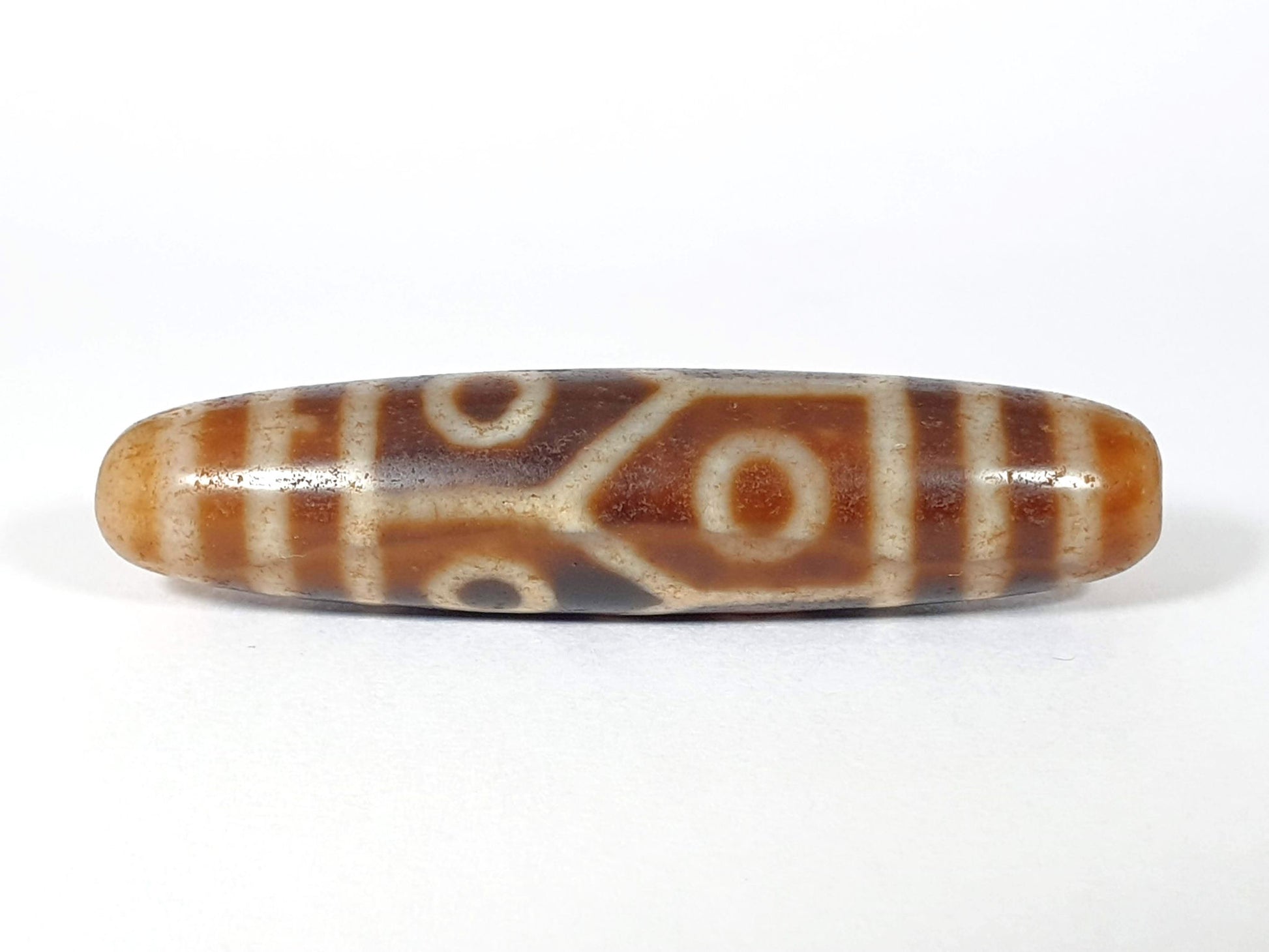 N-FA-062026-6EL angled view, warm tone variation, new bead, agate 