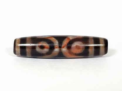 At-092823-6EBS3 face C mixed tone two soft eye rings warm pale agate dzi unretouched