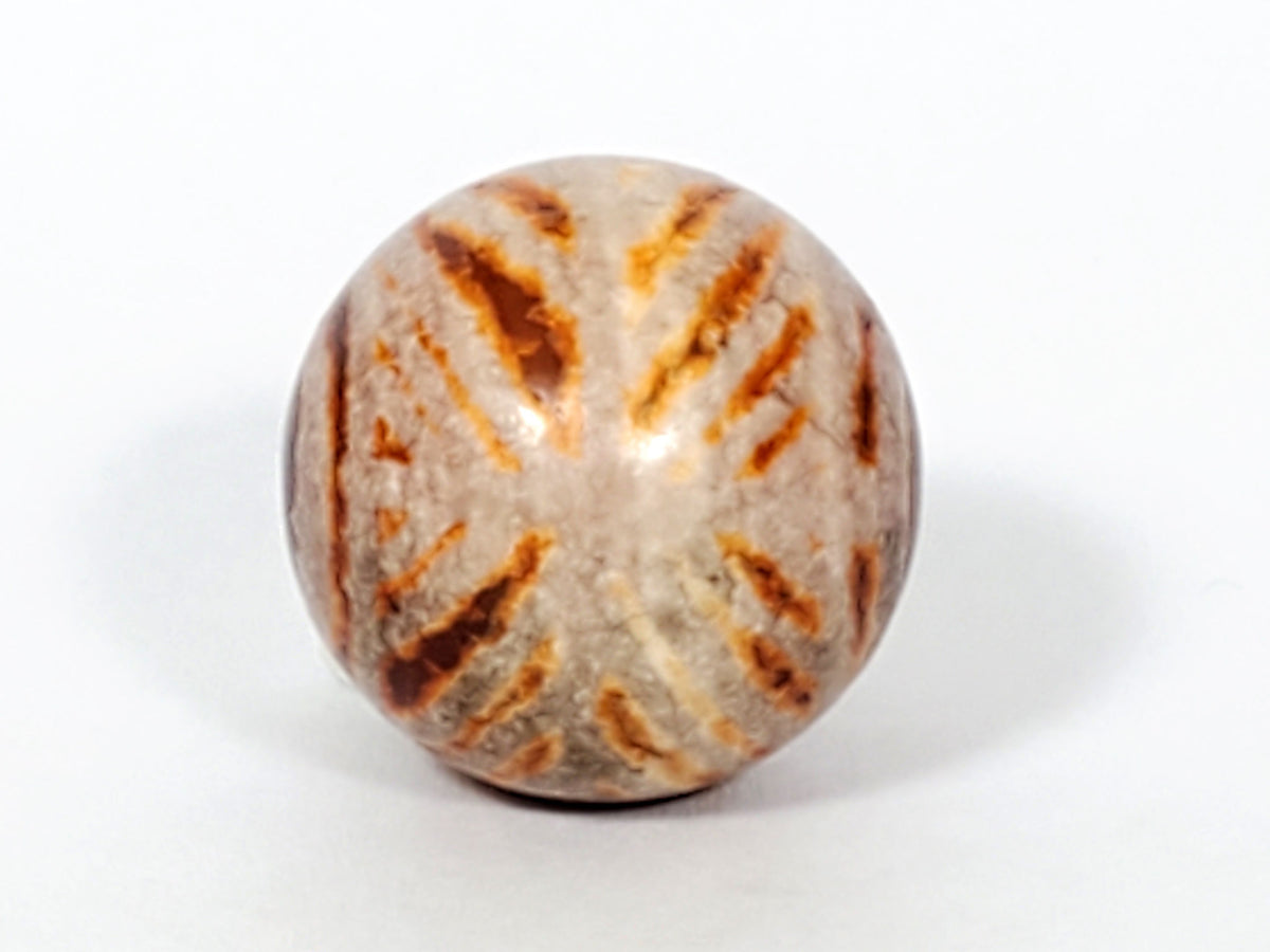 Ac-030623-DDIE carnelian dzi second long face, tiger tooth chevrons and star dot, wave lines, unretouched