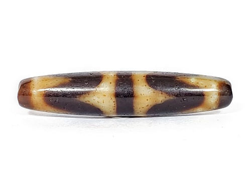 N-FA-062026-DW new double wave dzi, antique-style finish, 57.7mm, agate