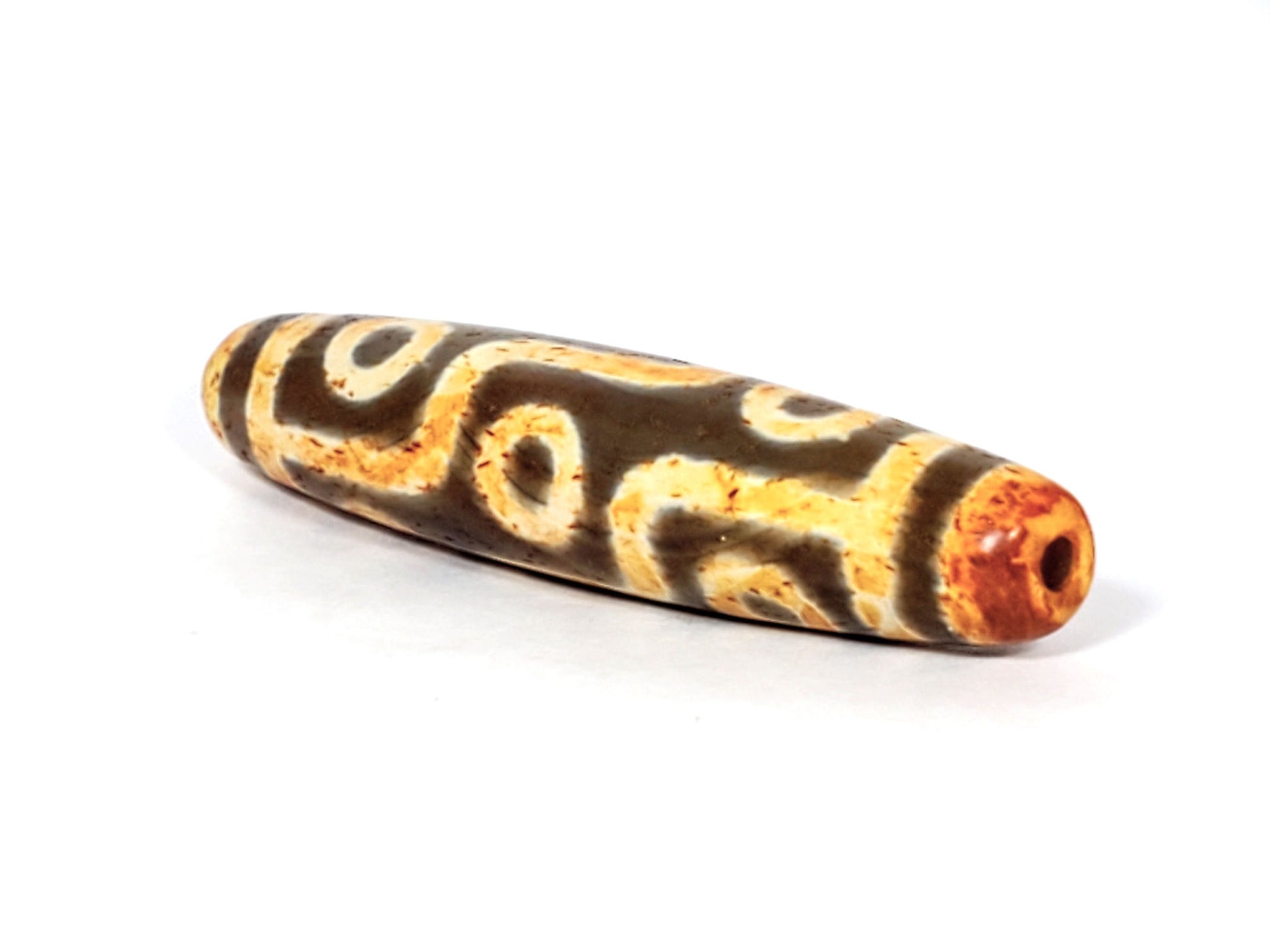 V-FA-062026-9EA3 angled view, orange-red end cap, clean drill opening