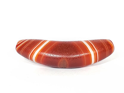 N-N-062126-BOW5 new bow shaped agate dzi, red stripes, 54.1mm 