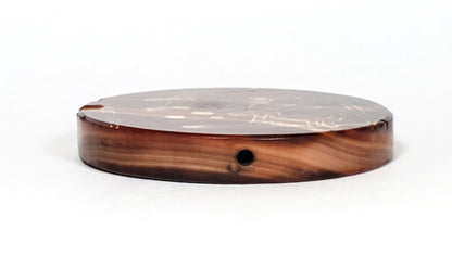 At-062926-DD edge profile second angle, multizone carnelian banding, disc thickness 5.8mm, drill hole visible, unretouched