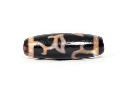 Vintage Lotus Bud Tibetan Dzi Bead with Bloodspot — Authentic Antique — Ancient Dzi Shop