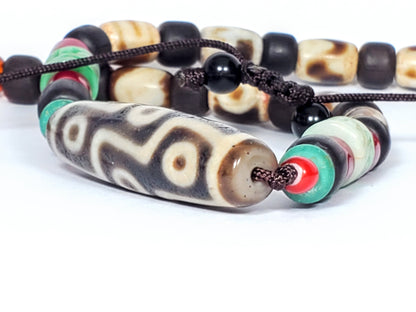 古藏九眼天珠 (Anc-TD-B-NE-082123) - 极老