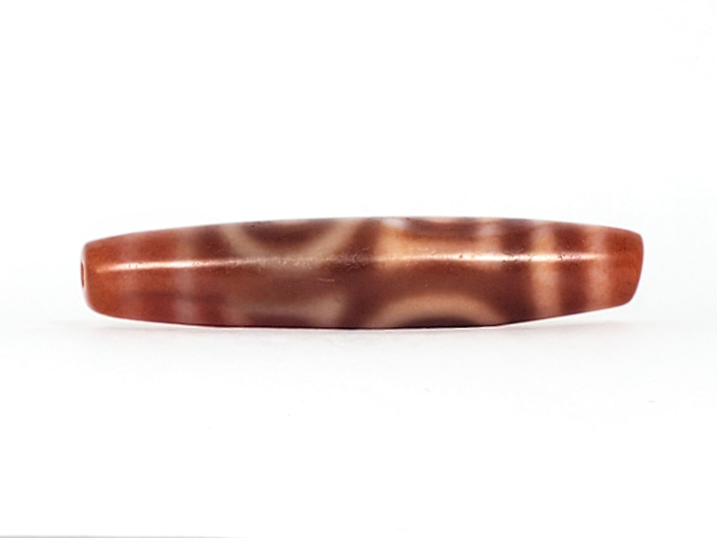 At-102324-DHGE face B connecting arch-crown motif warm cream chocolate-brown dzi unretouched