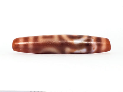At-102324-DHGE face D arch-crown side motif warm cream chocolate-brown dzi unretouched