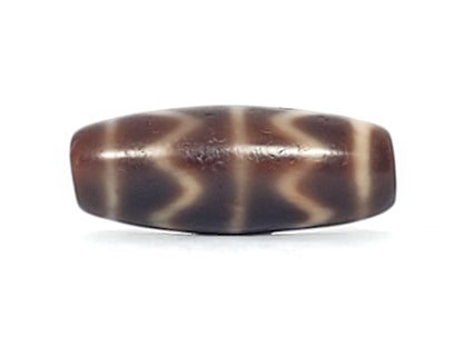 At-102524-DTT face A double tiger tooth chevrons 29.1x11.6mm deep charcoal-brown dzi unretouched