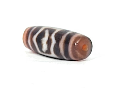 At-011425-GRD end B terracotta-russet cap orange-red drill hole barrel profile dzi unretouched