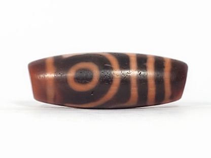 At-053126-2E6, second fully closed concentric eye, outer ring and dark pupil, mahogany-brown agate, unretouched