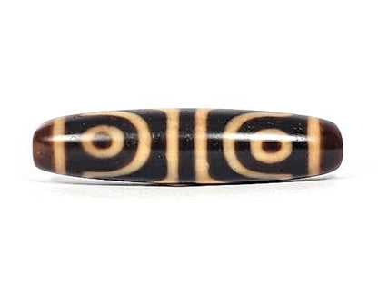 Antique Four Eye Tiger Tooth Motif Tibetan Dzi Bead — Rare Collectible — Ancient Dzi Shop