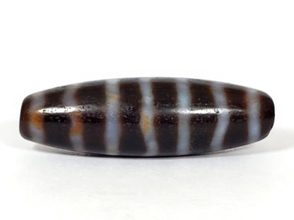 At-053126-WS2, opposite face, wave stripe pattern, chocolate-brown agate, natural agate inclusions visible, unretouched
