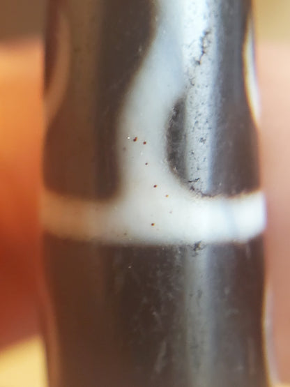 古董莲师法器图腾血斑天珠 (Ant-TiD-B-GRRS-082024)