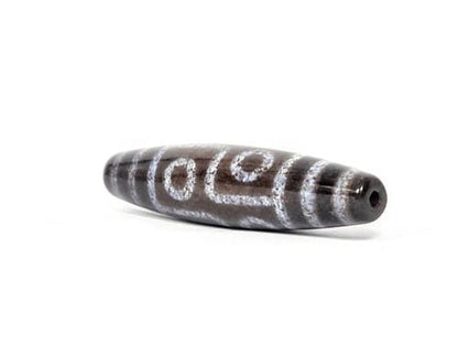 N-062126-6E dzi bead, angled side profile, full motif sequence, unretouched