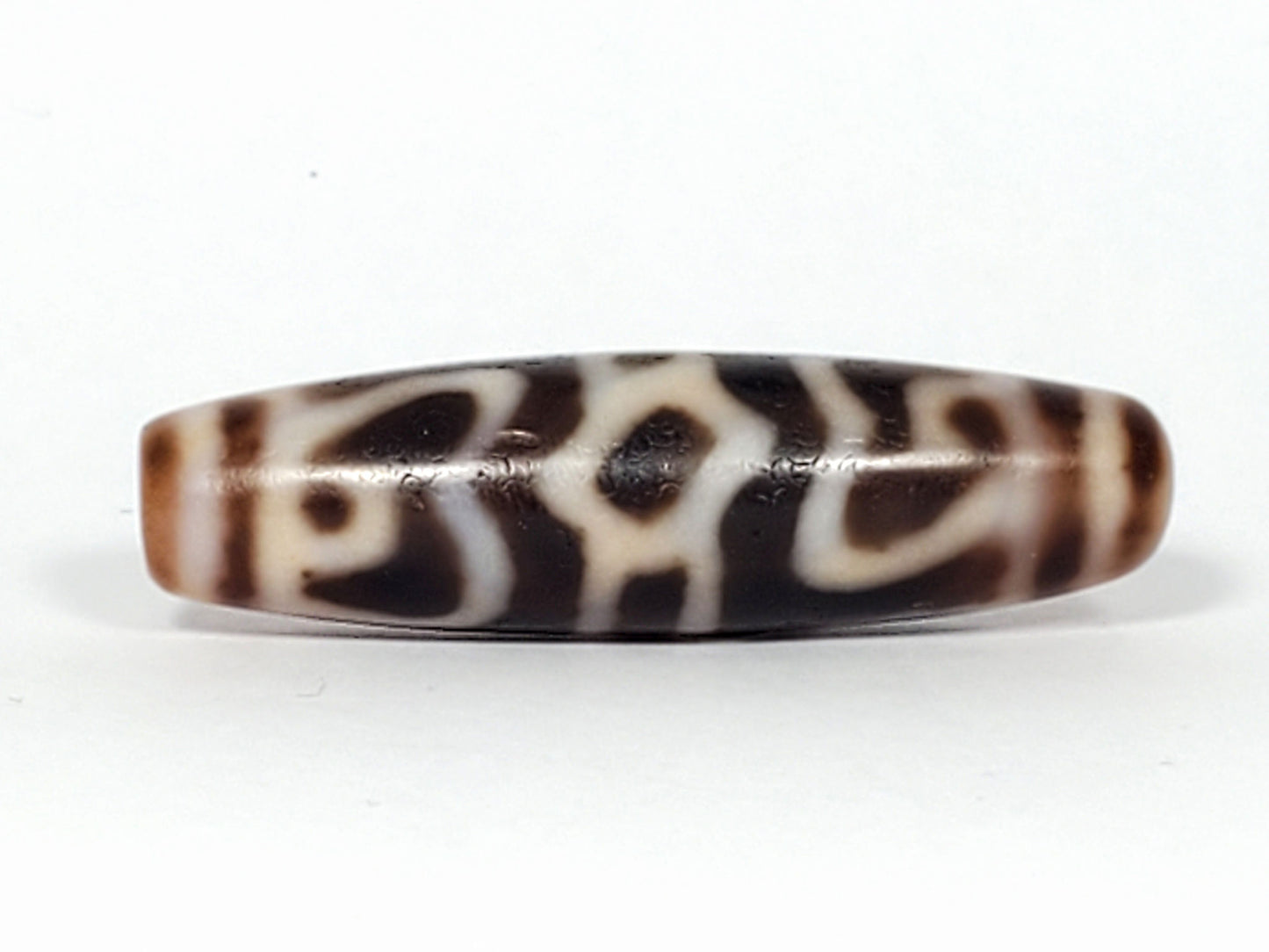 Ac-061926-GRDC Face C, cap peak arch and bracket forms, warm chocolate-brown, age micro-texture, unretouched