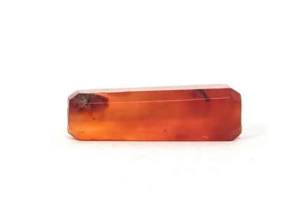 Ancient Indus Valley Beveled Carnelian Bead, 28.2mm, translucent orange-red, ancient chipping disclosed (Ac-071026-CBEV)