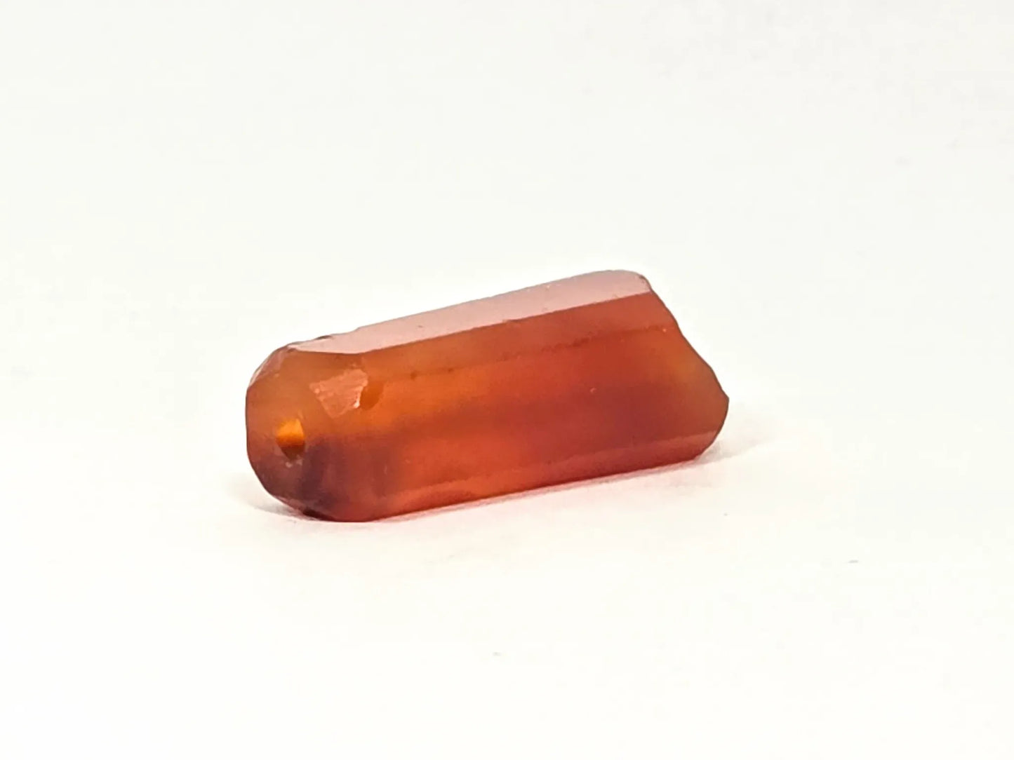 Ancient Indus Valley Beveled Carnelian Bead, 28.2mm, translucent orange-red, ancient chipping disclosed (Ac-071026-CBEV)