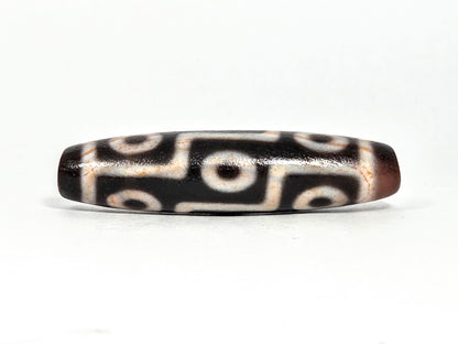 Nine Eye bloodspot At-071426-9EBS2 48.8×12.1mm dark agate face A — 3+3 eye grid, cream zones, unretouched.