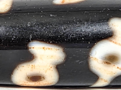 At-070726-TOLBS macro detail antique Tree of Life dzi discrete dark brown cinnabar spots in cream motif zones unretouched