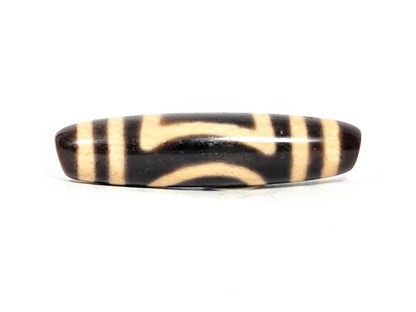 At-071326-HE connector face D, asymmetric bracket and arc elements, deep dark brown, antique Heaven Earth dzi, unretouched