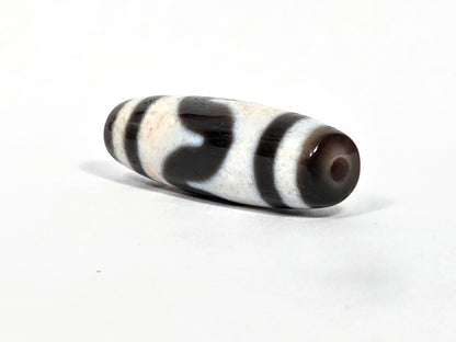 At-080326-TaBS4 antique tasso tiger tooth dzi drill end A warm brown agate cap tasso wrap unretouched