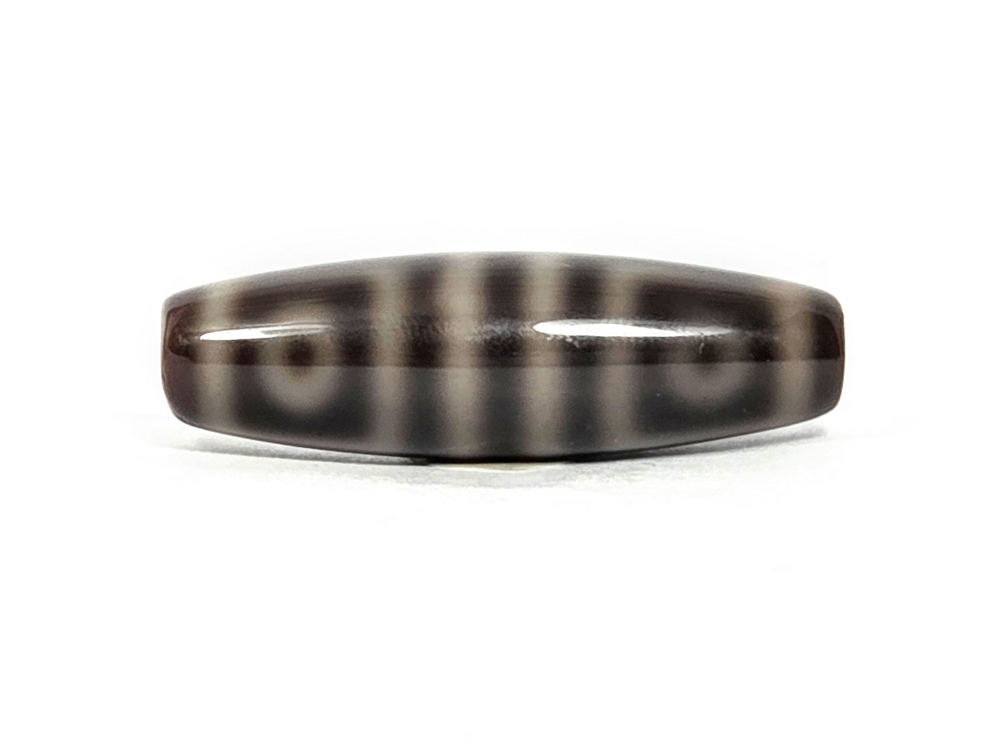 N-071126-4EV face C, cool grey-brown banding, matte finish, consistent stripe pattern from side, unretouched