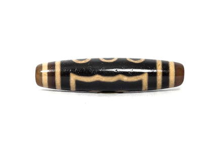 N-090126-5E2 new five eye dzi pitch-black agate wave band bracket side face unretouche